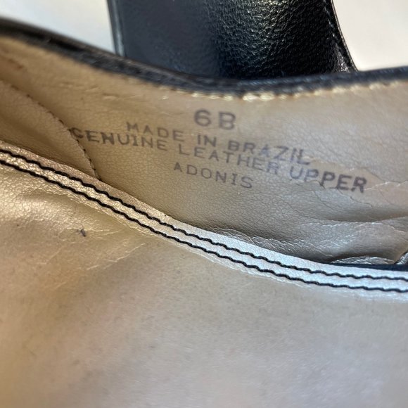 Unisa Adonis black leather slingback heels size 6 - Picture 2 of 6